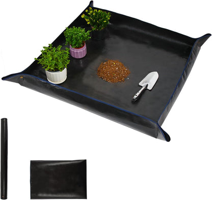 39.4" x 39.4" Large Plant Repotting Mat for Indoor Plants, Portable and Foldable Gardening mat, Waterproof Transplanting Potting Mat in Garden Outdoor