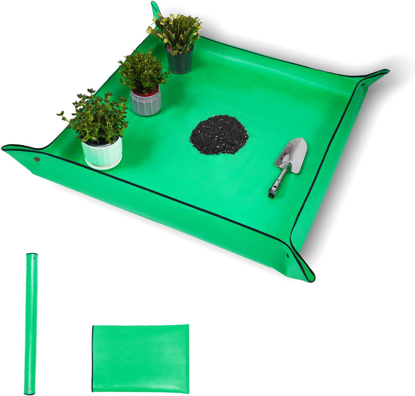 39.4" x 39.4" Large Plant Repotting Mat for Indoor Plants, Portable and Foldable Gardening mat, Waterproof Transplanting Potting Mat in Garden Outdoor