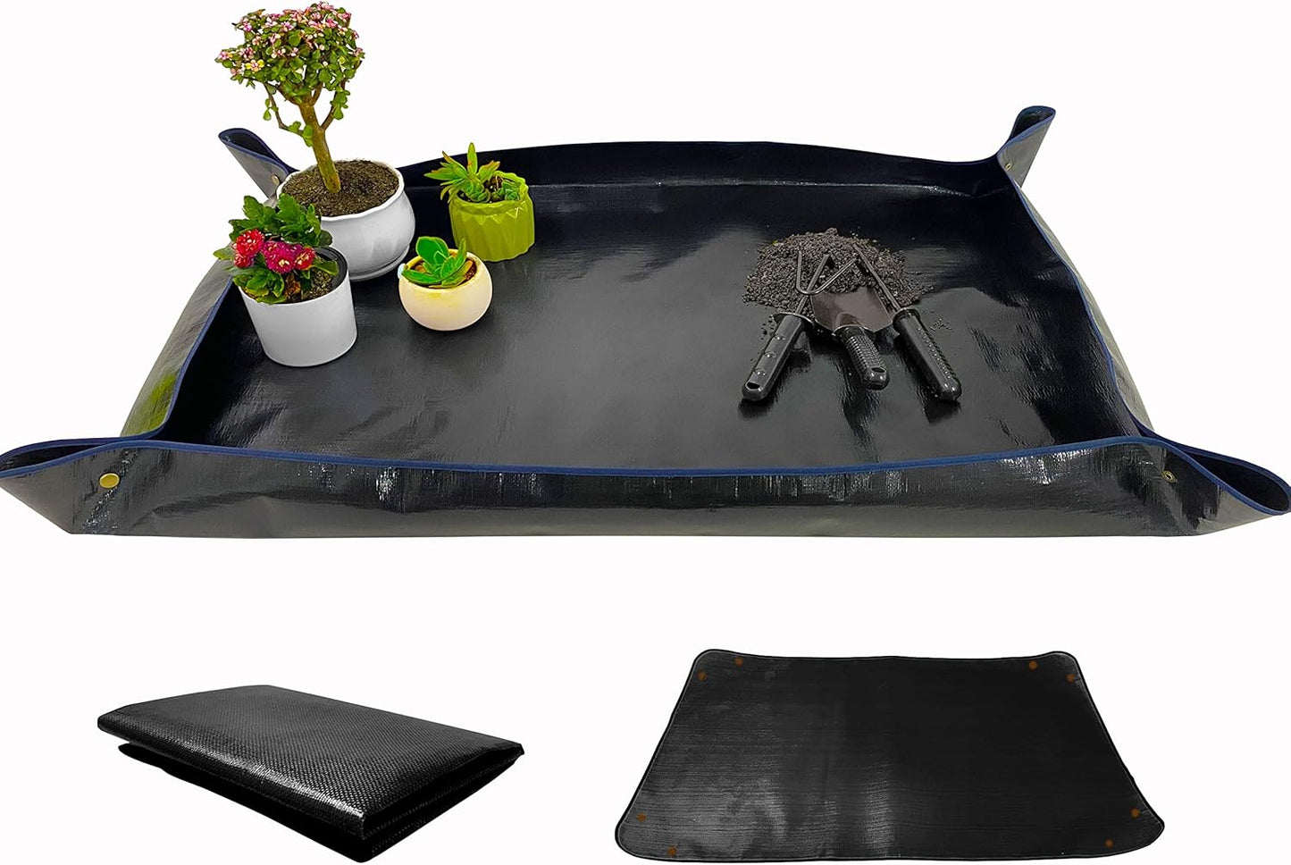 39.4" x 39.4" Large Plant Repotting Mat for Indoor Plants, Portable and Foldable Gardening mat, Waterproof Transplanting Potting Mat in Garden Outdoor