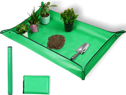 39.4" x 39.4" Large Plant Repotting Mat for Indoor Plants, Portable and Foldable Gardening mat, Waterproof Transplanting Potting Mat in Garden Outdoor