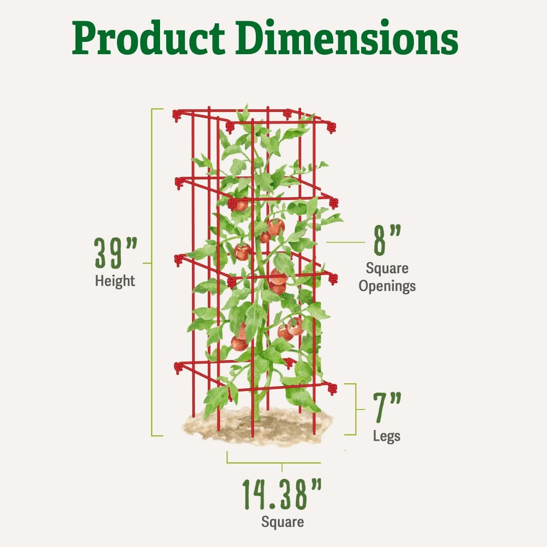 Lifetime Tomato Cages, Green, Set of 4