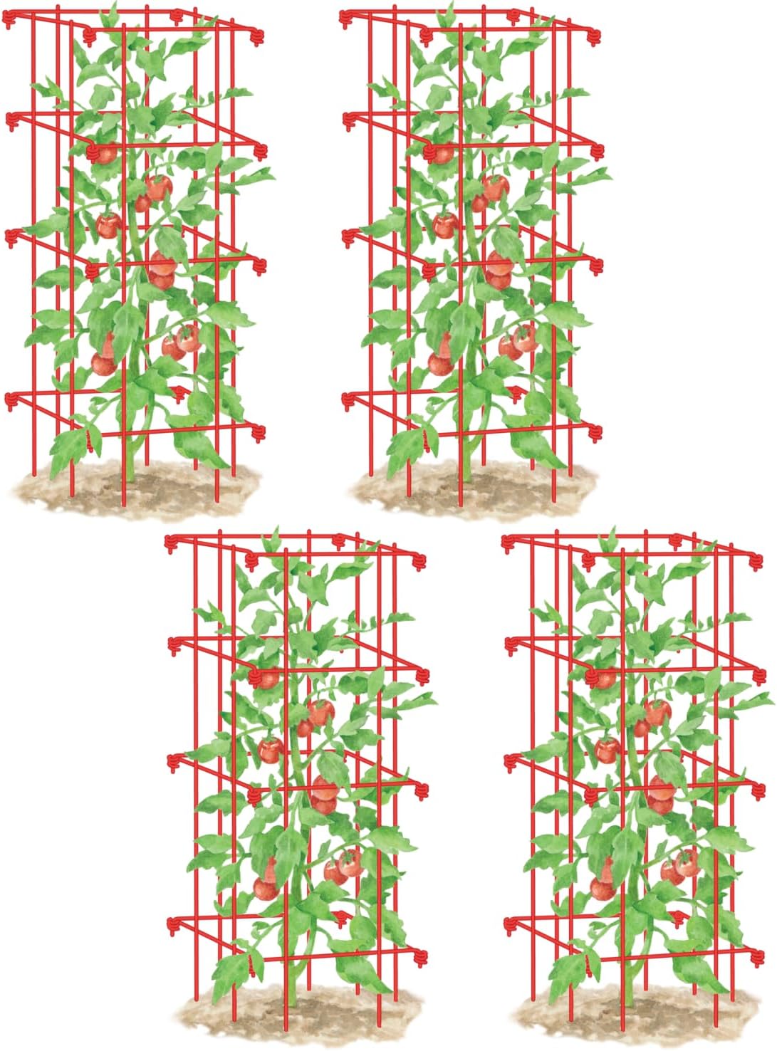 Lifetime Tomato Cages, Green, Set of 4