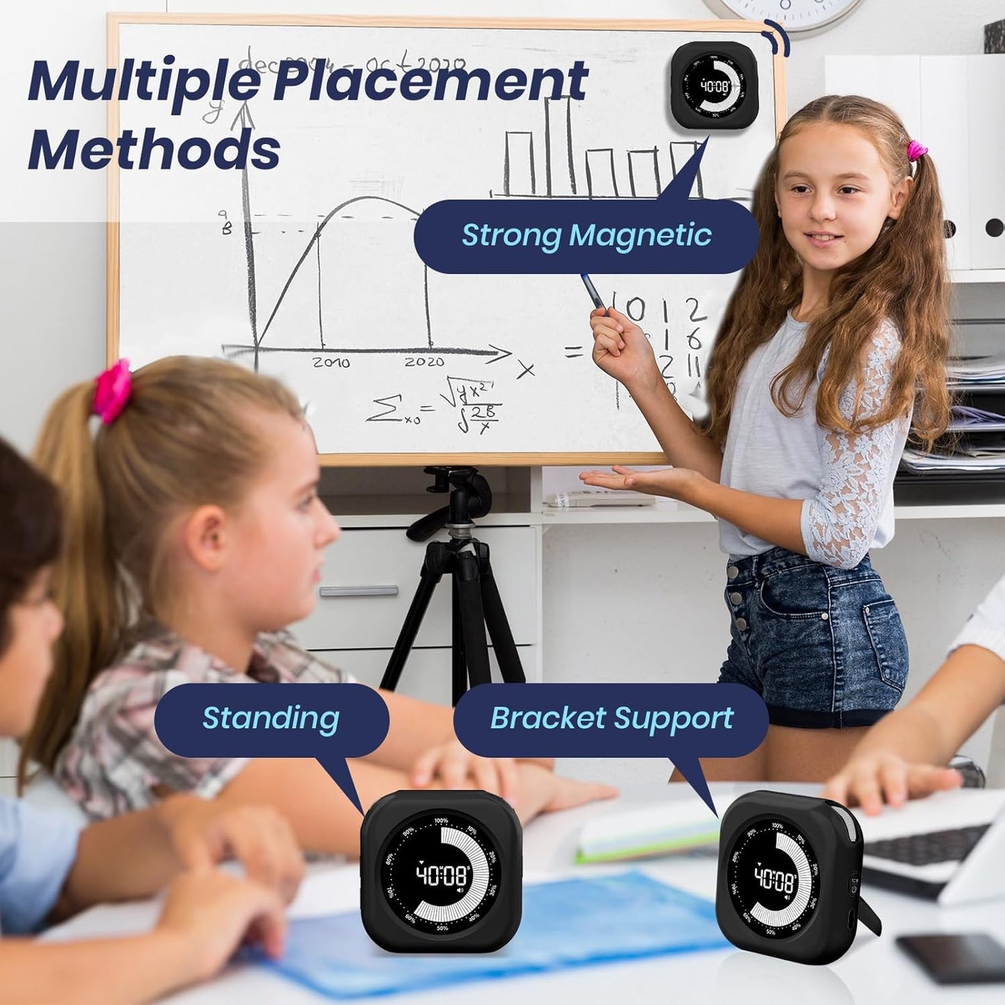 Visual Timer for Kids, Rechargeable 10-Hour Count Up/Down Timer