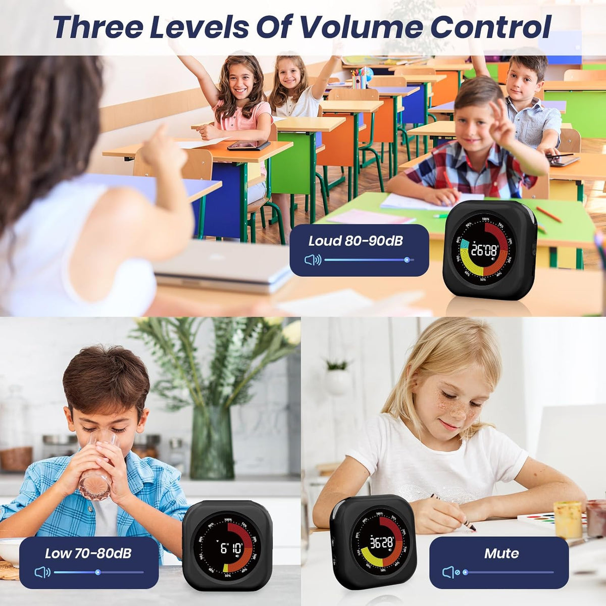 Visual Timer for Kids, Rechargeable 10-Hour Count Up/Down Timer