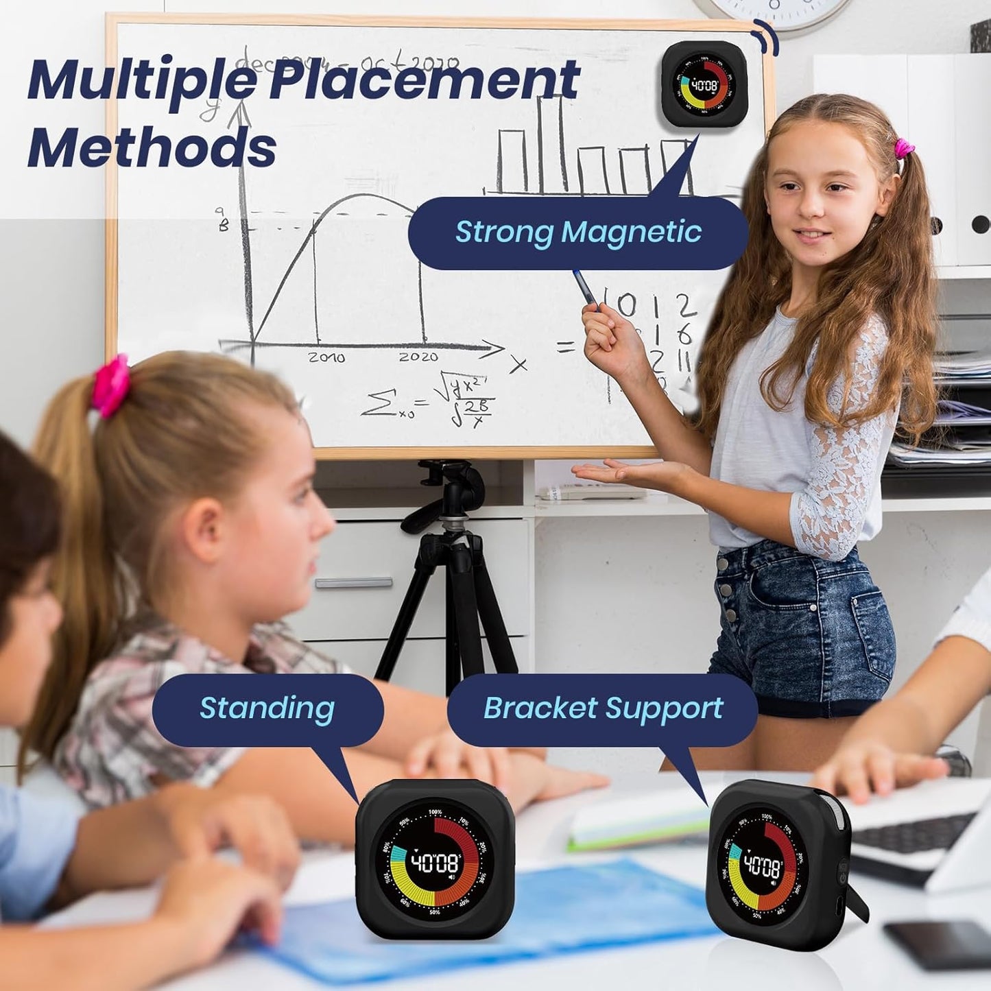 Visual Timer for Kids, Rechargeable 10-Hour Count Up/Down Timer