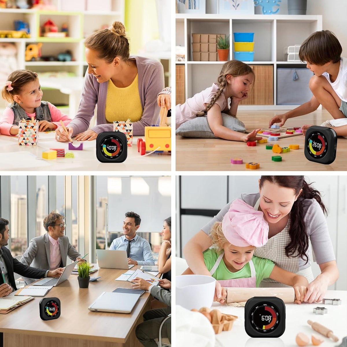 Visual Timer for Kids, Rechargeable 10-Hour Count Up/Down Timer