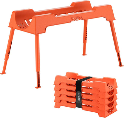RV Sewer Hose Support, 15FT Heavy-Duty Camper Waste Hose Holder with 7 Foldable Sections, Adjustable & Stable Waste Drainage Support with Strap, Stackable & Weather-Resistant (Patent Pending)