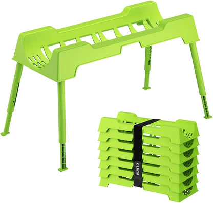 RV Sewer Hose Support, 15FT Heavy-Duty Camper Waste Hose Holder with 7 Foldable Sections, Adjustable & Stable Waste Drainage Support with Strap, Stackable & Weather-Resistant (Patent Pending)
