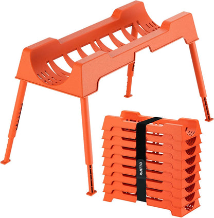 RV Sewer Hose Support, 15FT Heavy-Duty Camper Waste Hose Holder with 7 Foldable Sections, Adjustable & Stable Waste Drainage Support with Strap, Stackable & Weather-Resistant (Patent Pending)