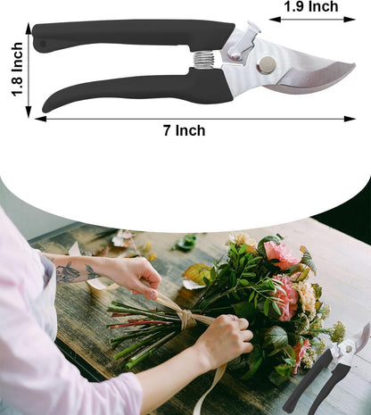 Flower Scissor, Floral Shear for Cutting Fresh Flowers (Pink, 4 Pack)