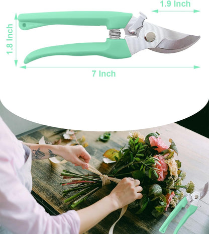 Flower Scissor, Floral Shear for Cutting Fresh Flowers (Pink, 4 Pack)