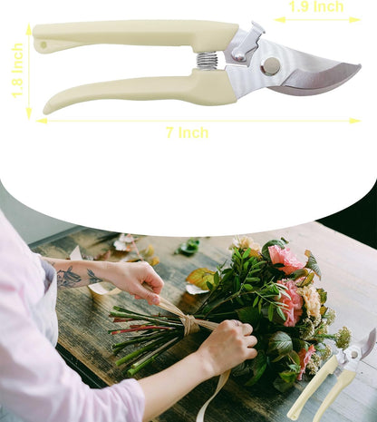 Flower Scissor, Floral Shear for Cutting Fresh Flowers (Pink, 4 Pack)