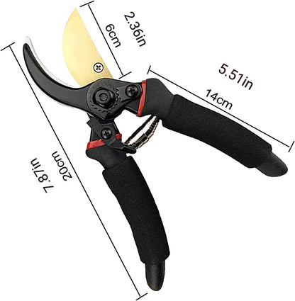 Heavy Duty Bypass Pruning Shears Gardening Manual Pruning Shears Plant Shears Flower Shears Best Gardening Shears, Tree Pruners Cutting Branches Hedges Shrubs and Bushes Ideal Tool Easy to Prune