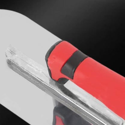 Concrete Tools Stainless Steel Pool Trowel, 10" x 3" Masonry Hand Tool with Soft Grip Handle, Lightweight, Plastering Trowel for Drywall Plastering Construction, Round End (Small:10"L x 3"W)