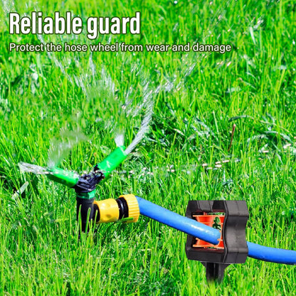 Garden Hose Guide Spike, 10 Inch 3 Pack Rustproof ABS Hose Holder Stake with Guard Roller for Yard Lawn Landscape Watering