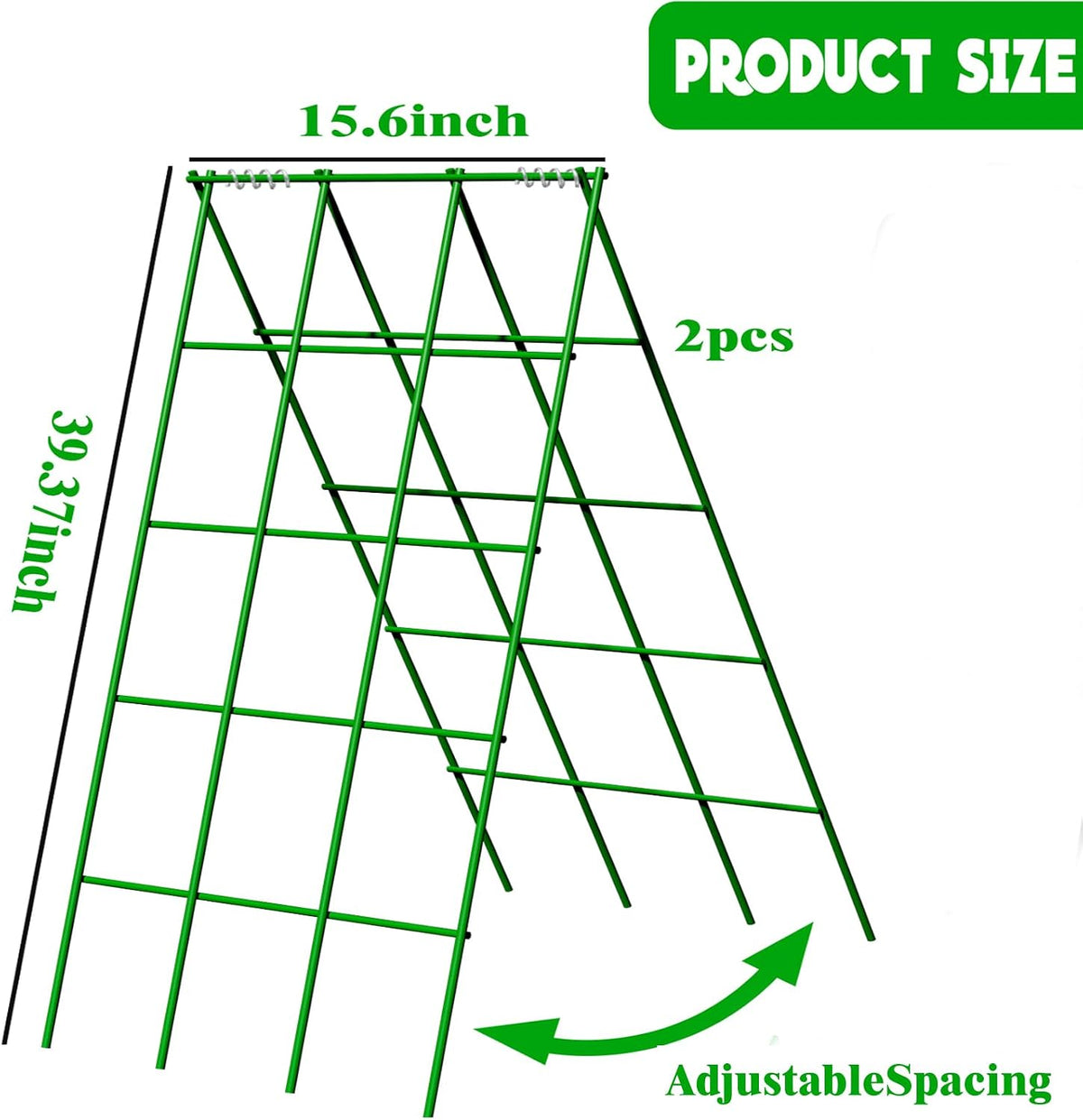 Heavy Duty Cucumber Trellis,2 Pack,No AssemblyGarden Trellis for Climbing Plants Outdoor,Cucumber Trellis, A-Frame Vegetable Frame,Vegetables Peas Beans Squash Cucumber