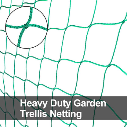 Trellis Netting, Heavy-Duty Garden Grow Netting for Climbing Plants, Outdoor Indoor Net for Cucumber, Tomatoes, Beans, Clematis, Fruits & Vegetables, Climbing Vining Plants (8.2' x 6.6'Ft)