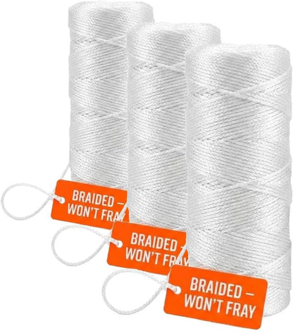 Bright White Twine String - #18 Strong Nylon String - 250 Ft Length - White String for Gardening, Nylon Twine for Plants
