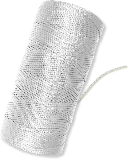 Bright White Twine String - #18 Strong Nylon String - 250 Ft Length - White String for Gardening, Nylon Twine for Plants