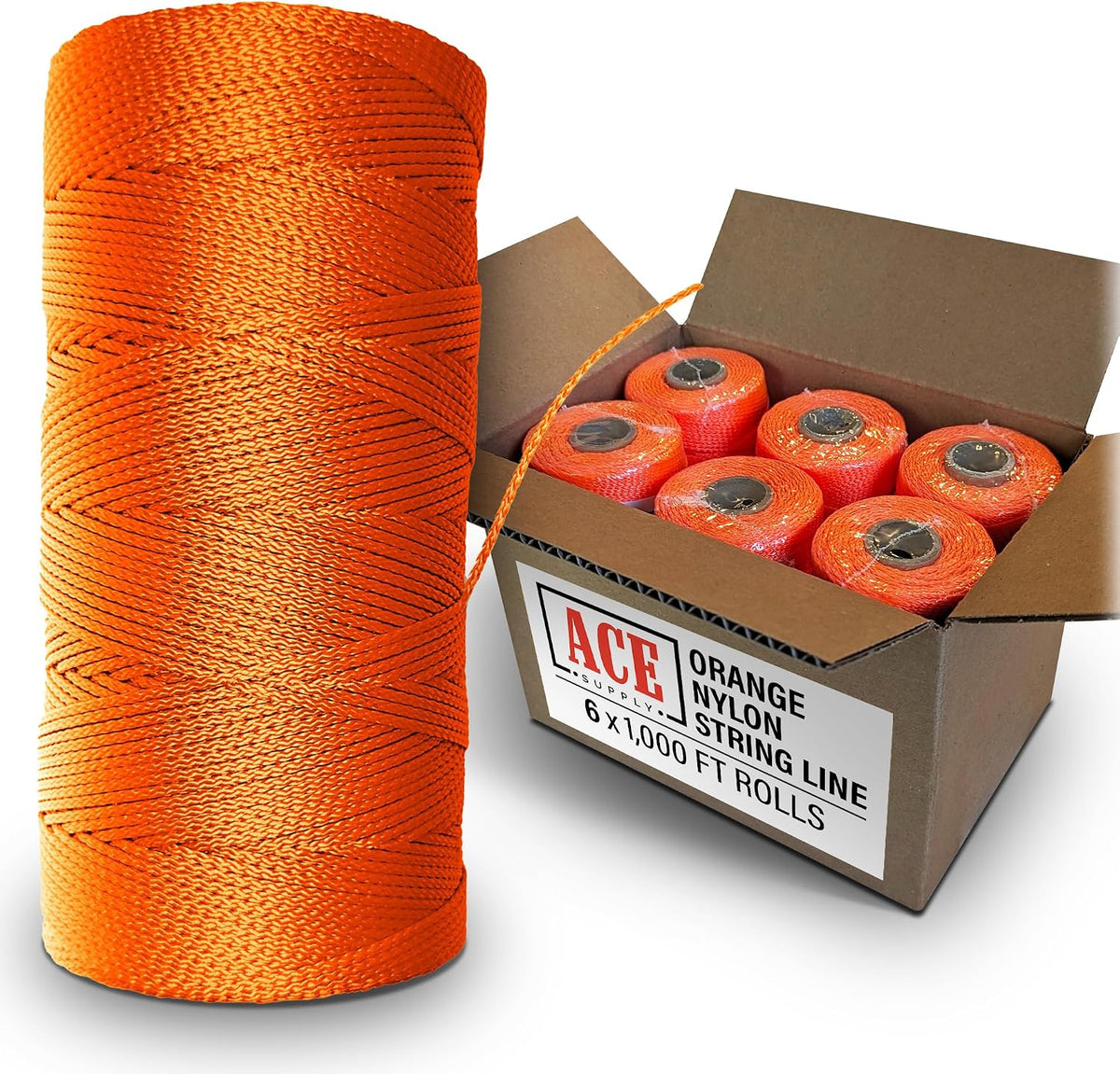 Bright White Twine String - #18 Strong Nylon String - 250 Ft Length - White String for Gardening, Nylon Twine for Plants