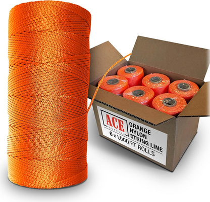 Bright White Twine String - #18 Strong Nylon String - 250 Ft Length - White String for Gardening, Nylon Twine for Plants
