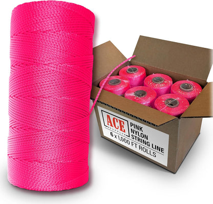 Bright White Twine String - #18 Strong Nylon String - 250 Ft Length - White String for Gardening, Nylon Twine for Plants