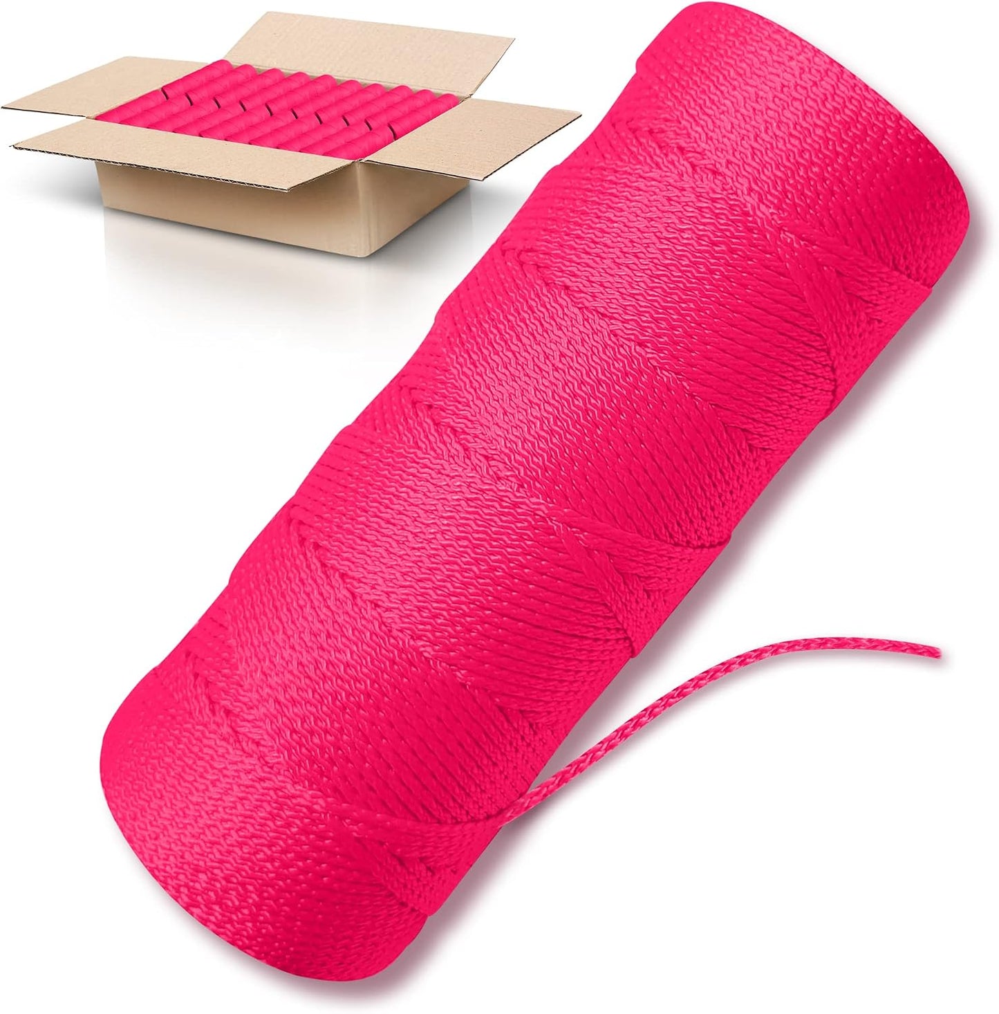 Bright White Twine String - #18 Strong Nylon String - 250 Ft Length - White String for Gardening, Nylon Twine for Plants