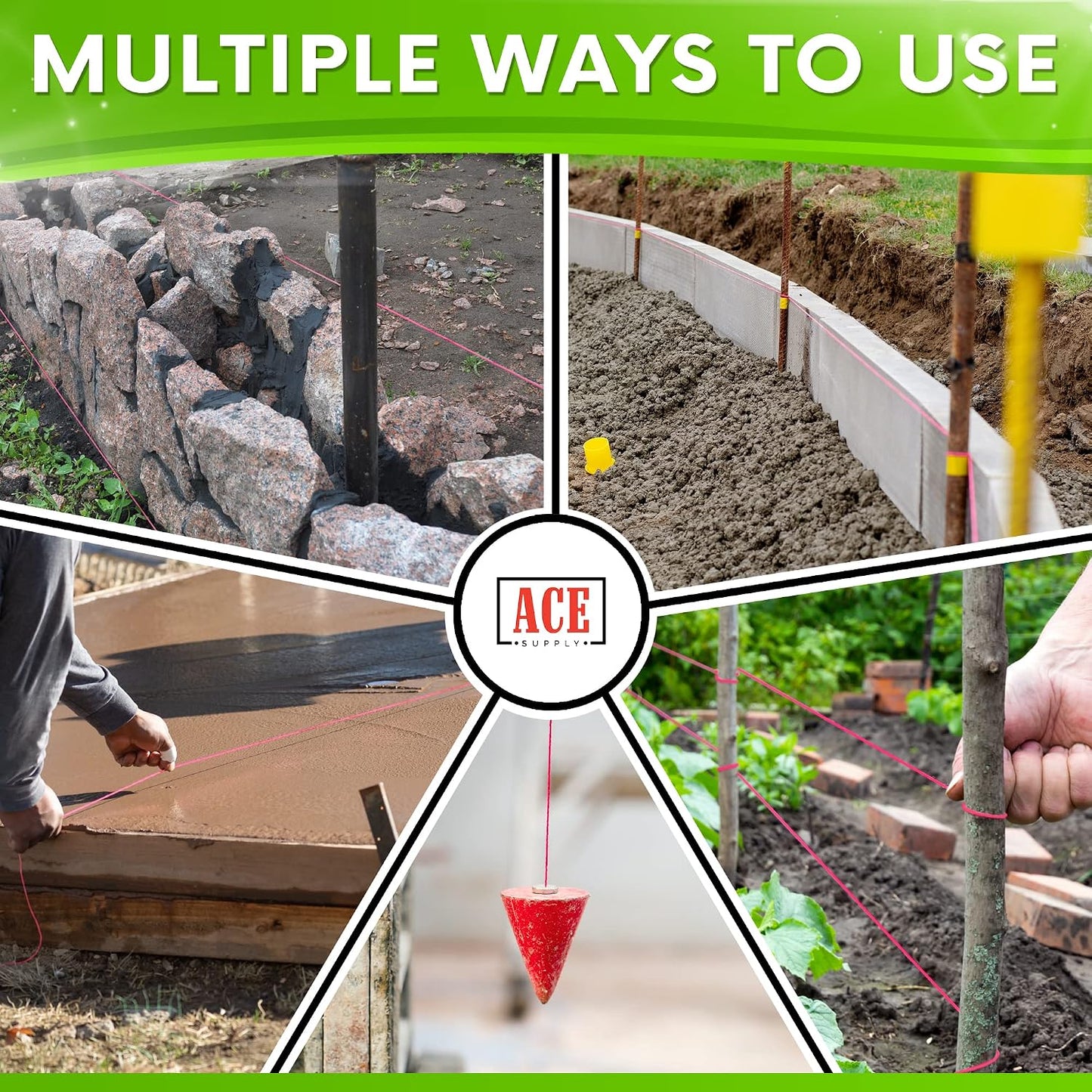 Bright White Twine String - #18 Strong Nylon String - 250 Ft Length - White String for Gardening, Nylon Twine for Plants