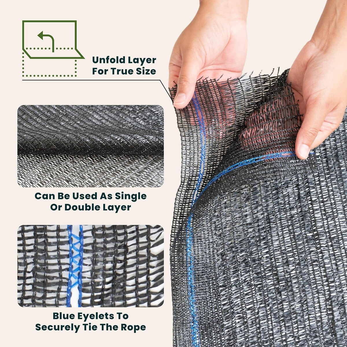 10 X 12 FT 60-70% Heavy Duty Mesh Tarp Shade Cloth - Colors A