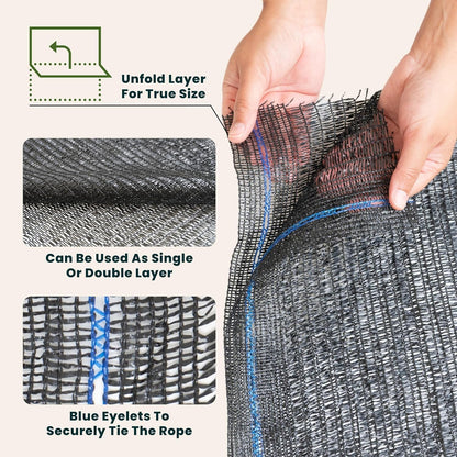 10 X 12 FT 60-70% Heavy Duty Mesh Tarp Shade Cloth - Colors A