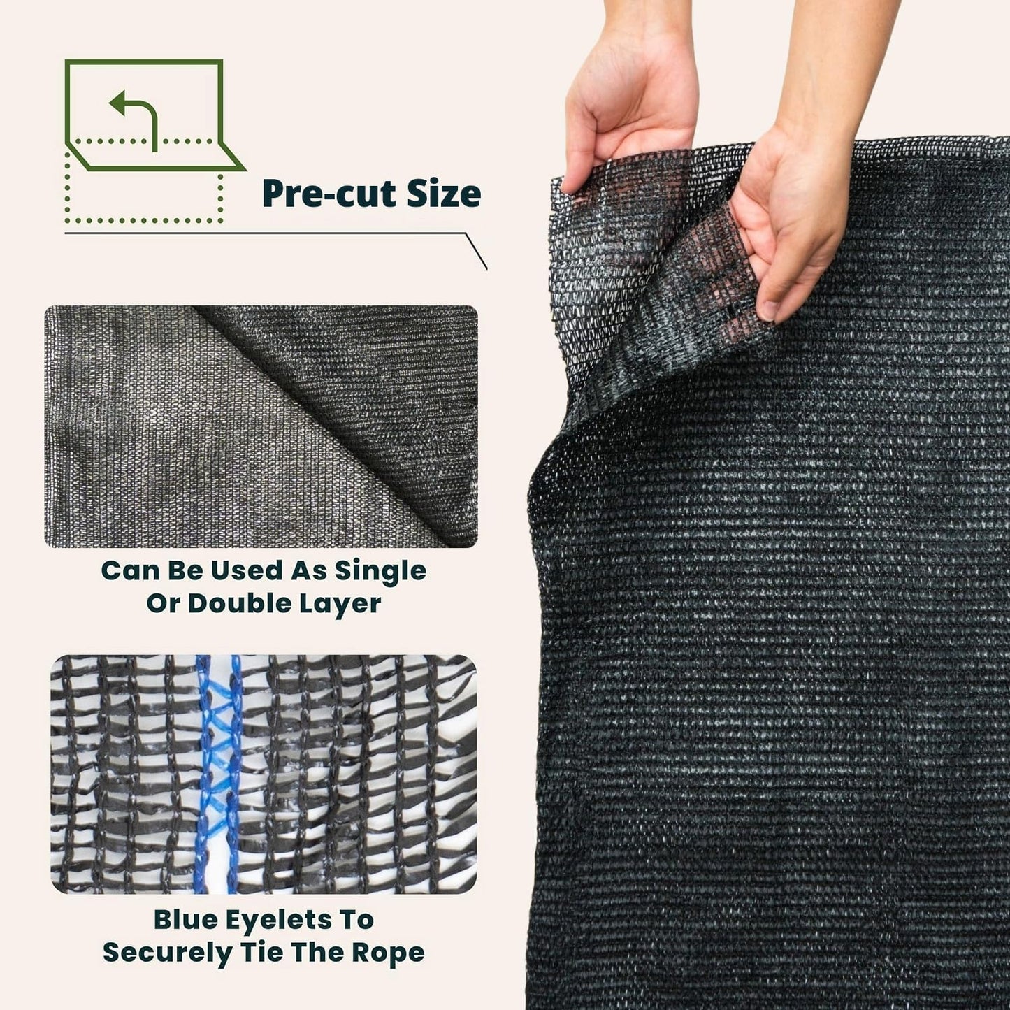 10 X 12 FT 60-70% Heavy Duty Mesh Tarp Shade Cloth - Colors A