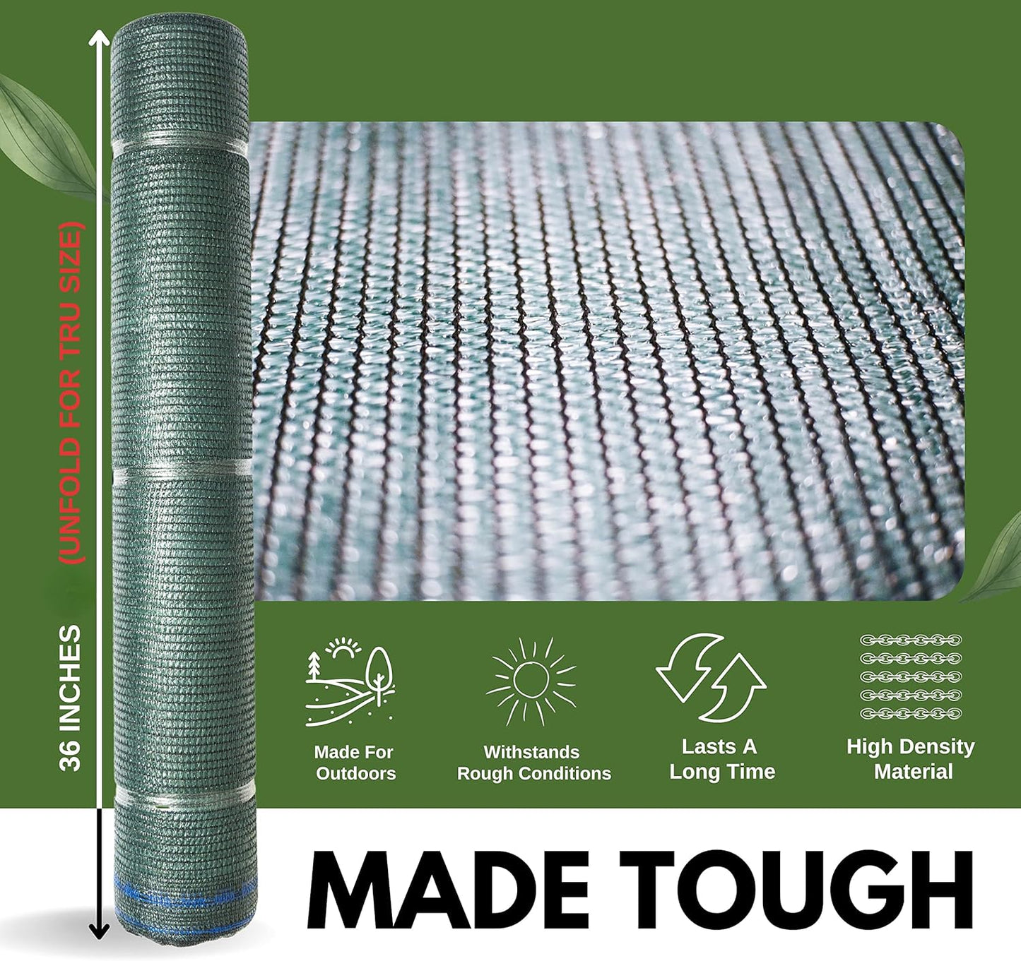 10 X 12 FT 60-70% Heavy Duty Mesh Tarp Shade Cloth - Colors A