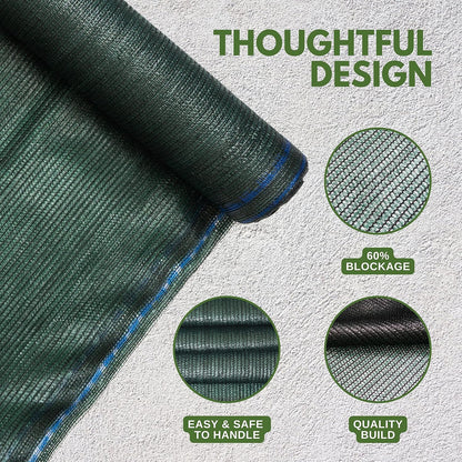 10 X 12 FT 60-70% Heavy Duty Mesh Tarp Shade Cloth - Colors A