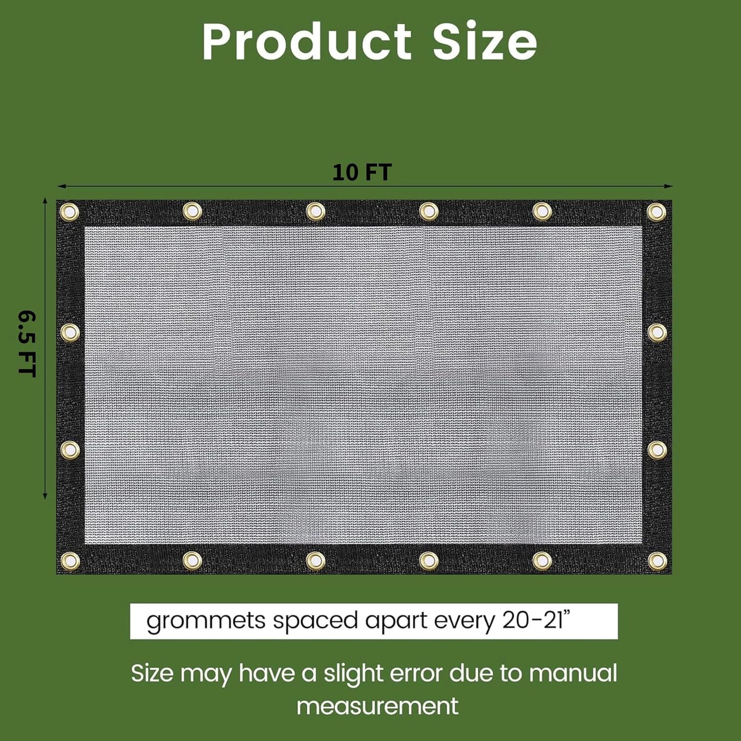 10 X 12 FT 60-70% Heavy Duty Mesh Tarp Shade Cloth - Colors A