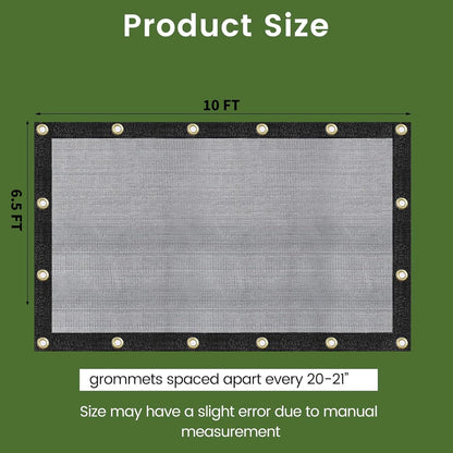 10 X 12 FT 60-70% Heavy Duty Mesh Tarp Shade Cloth - Colors A