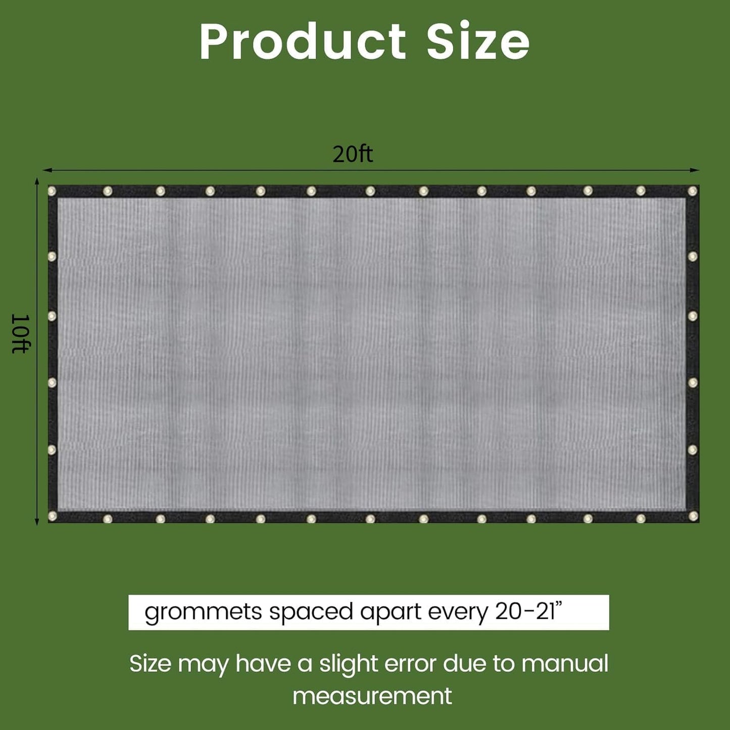 10 X 12 FT 60-70% Heavy Duty Mesh Tarp Shade Cloth - Colors A