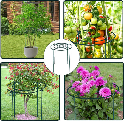 3Set Metal Peony Grid Cages, 30"H X 13"D Large Flower Support Cages Grow Through Hoop Ring Peony Stakes Garden Plant Support Rings Heavy Duty Plant Braces Peonies Structure for Outdoor Plants Blossoms