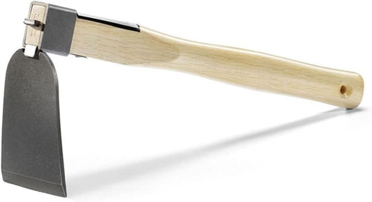 Garden Hoe,Garden Tools Digging Hoe and Rake, Hand Hoe with Wooden Handle for Loosening Soil and Weeding (Hoe)