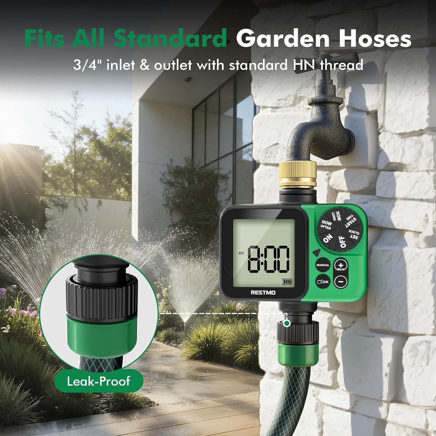 Smart WiFi 2-Zone Sprinkler Timer, APP Control Timer