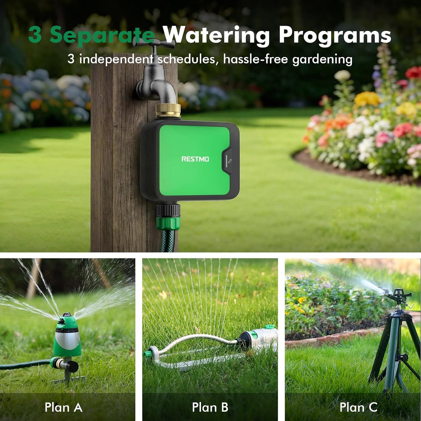 Smart WiFi 2-Zone Sprinkler Timer, APP Control Timer