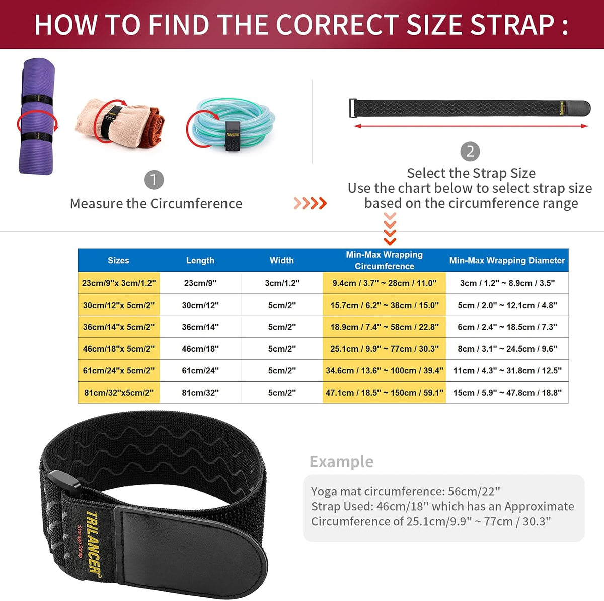 Elastic Cinch Straps with Anti-Slip Strips, 18'' x 2'' (4 Pack)