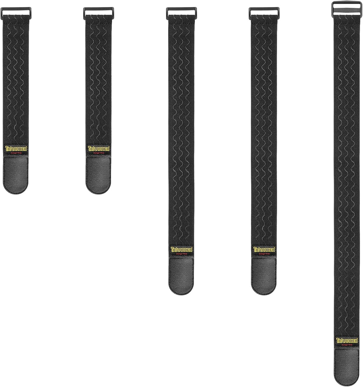 Elastic Cinch Straps with Anti-Slip Strips, 18'' x 2'' (4 Pack)