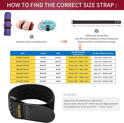 Elastic Cinch Straps with Anti-Slip Strips, 18'' x 2'' (4 Pack)