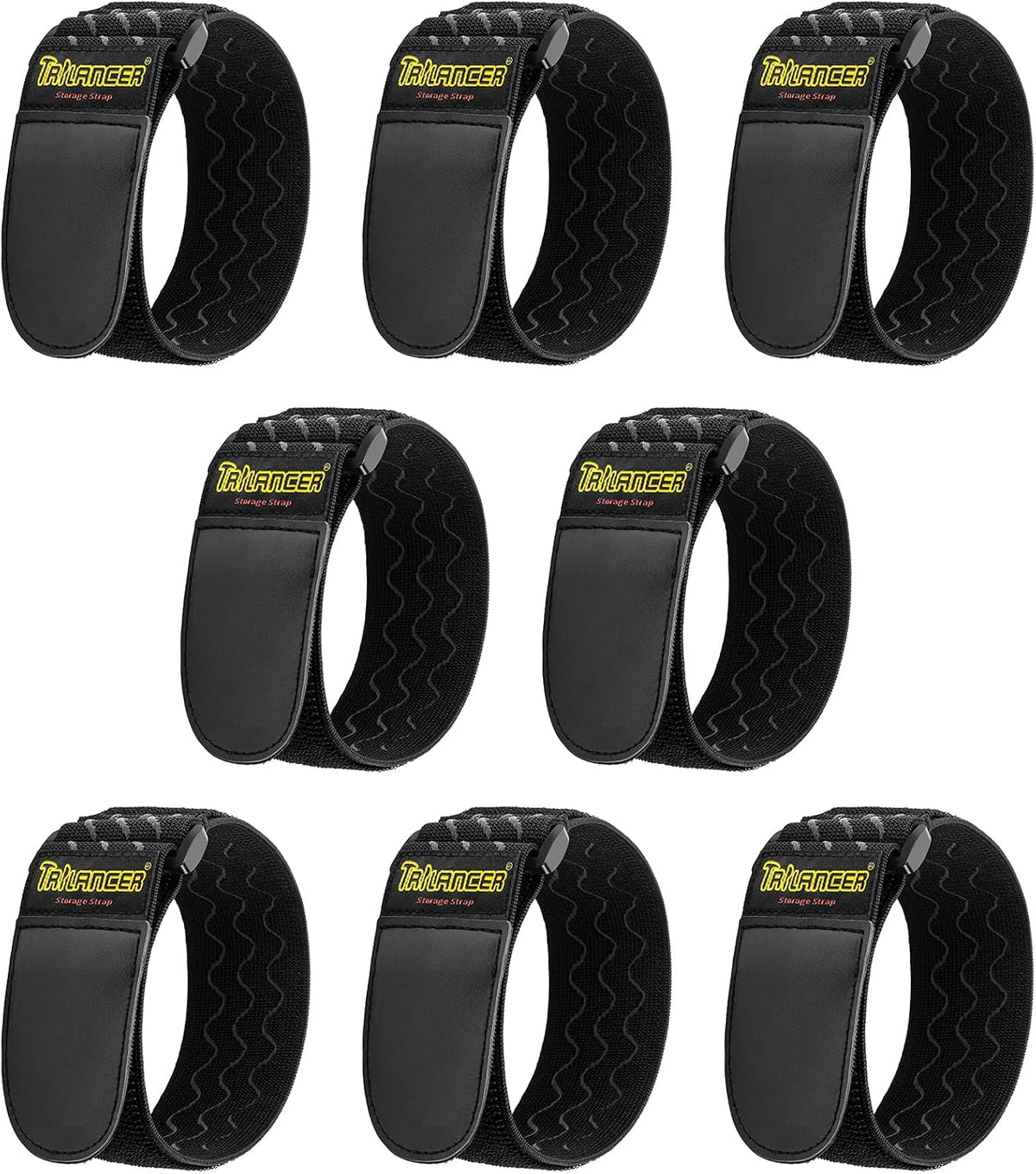 Elastic Cinch Straps with Anti-Slip Strips, 18'' x 2'' (4 Pack)