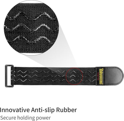 Elastic Cinch Straps with Anti-Slip Strips, 18'' x 2'' (4 Pack)