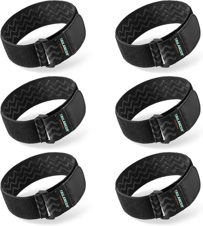 Elastic Cinch Straps with Anti-Slip Strips, 18'' x 2'' (4 Pack)