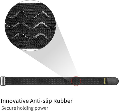 Elastic Cinch Straps with Anti-Slip Strips, 18'' x 2'' (4 Pack)