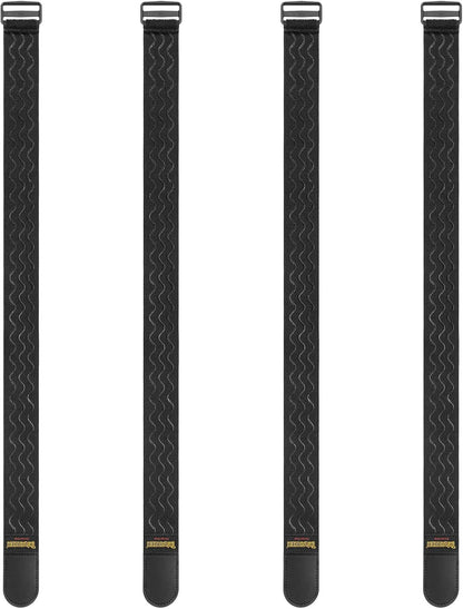 Elastic Cinch Straps with Anti-Slip Strips, 18'' x 2'' (4 Pack)