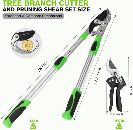 Loppers for Tree Trimming Heavy Duty with Compound Action