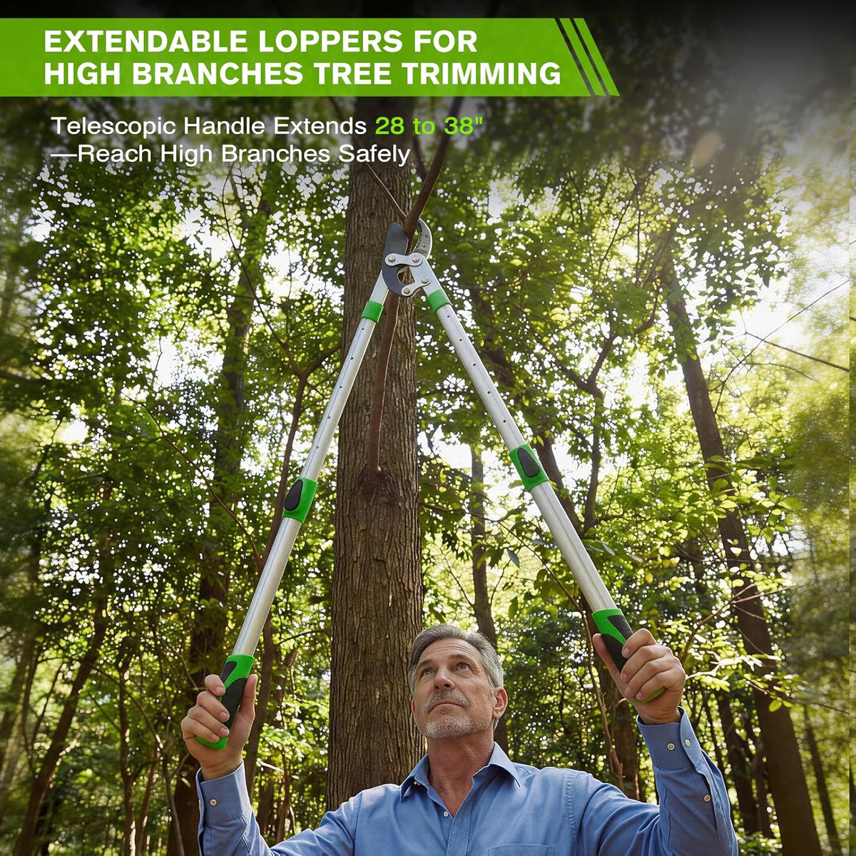 Loppers for Tree Trimming Heavy Duty with Compound Action